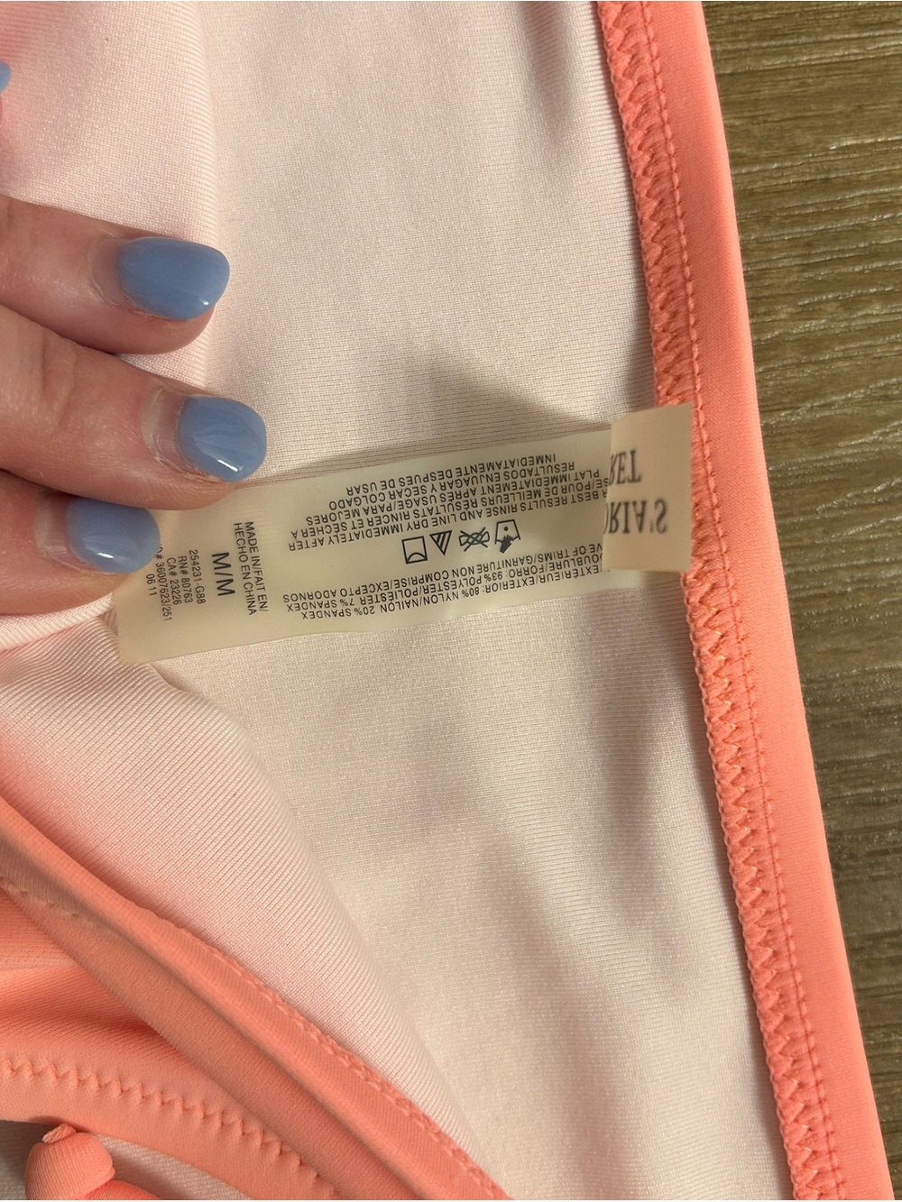 Victoria's Secret Coral Triangle Bikini Top with Tie Straps - Picture 3 of 6